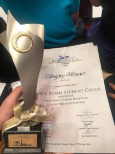 Paduan Suara Universitas Mercu Buana Juarai Internasional  Tokyo International Choir Competition 2018 Jepang
