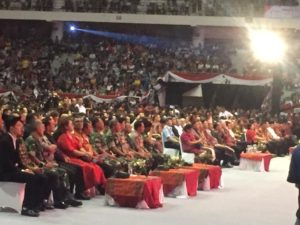 Panglima TNI Dampingi Presiden RI Jokowi Hadiri Perayaan Natal Nasional di Medan  