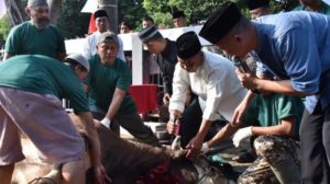 Dankormar Sholat Idul Adha Bersama Prajurit dan Masyarakat di Bhumi Marinir Cilandak