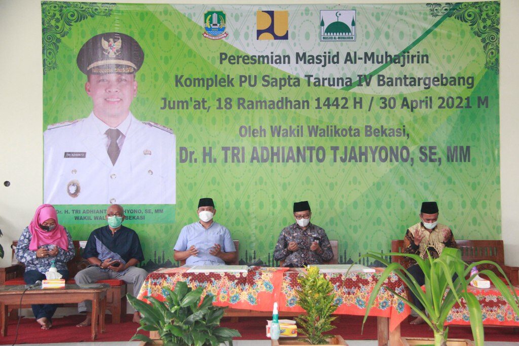 Wakil Wali Kota Bekasi Bersama Sekjen Kemetrian PU Resmikan Masjid Al Muhajirin Komplek PU Sapta Taruna Sumur Batu