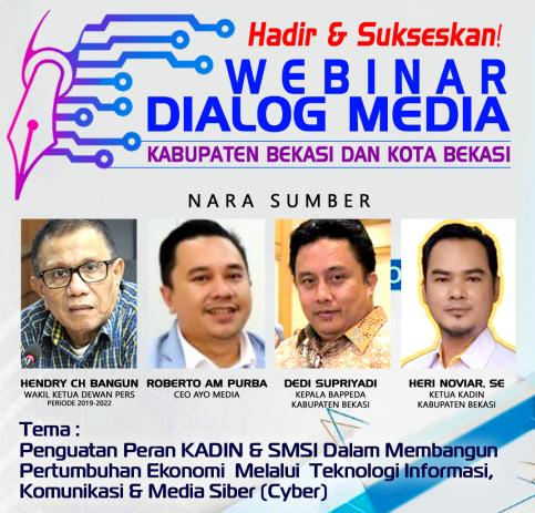 Webinar Dialog " Media Bekasi Raya Bersama Wakil Ketua Dewan Pers ,Hendry CH Bangun